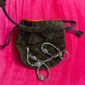 John Hardy Dot Jaisalmer 18K Gold and Sterling Oval Station Necklace